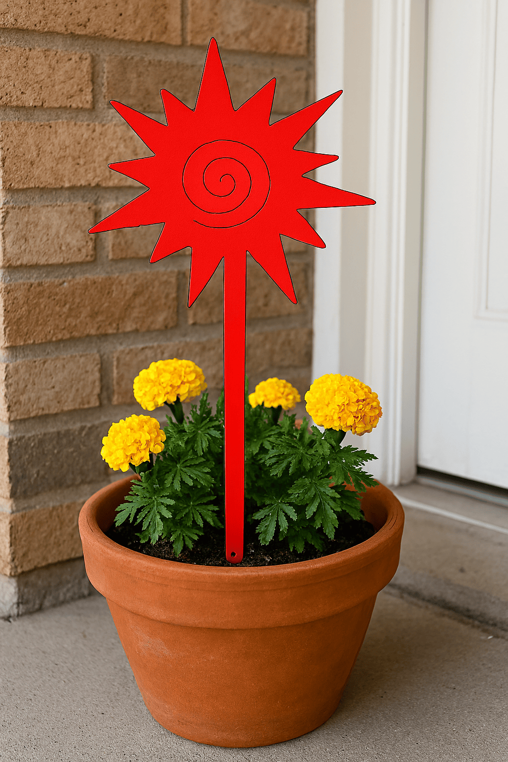 Rusty Rooster Fabrication & Design Home Decor Sun Swirl Garden Stake (B8)