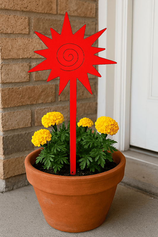 Rusty Rooster Fabrication & Design Home Decor Sun Swirl Garden Stake (B8)