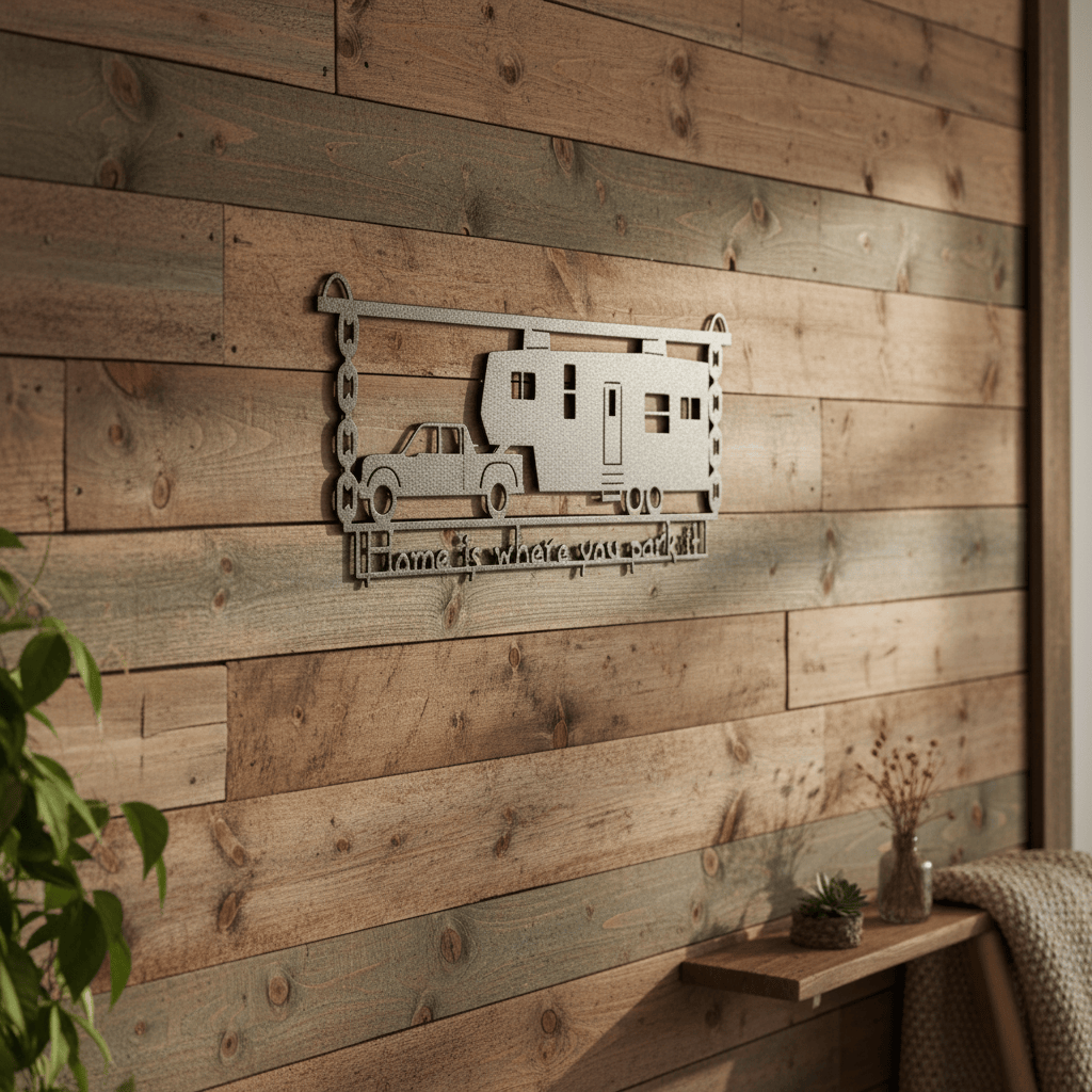 Rusty Rooster Fabrication & Design Home Sweet Fifth Wheel Sign (K2)