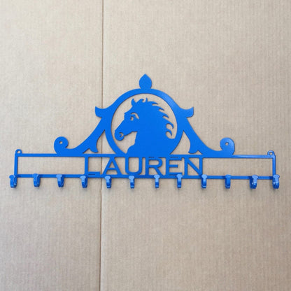 Rusty Rooster Fabrication & Design Horse Head Medal / Ribbon Holder with Personalized Text Field (P20)