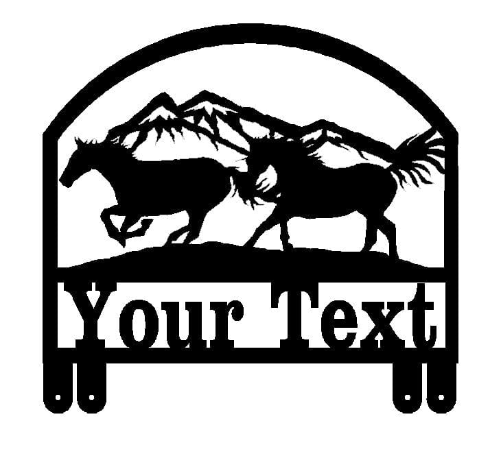 Horses Running Mailbox Topper