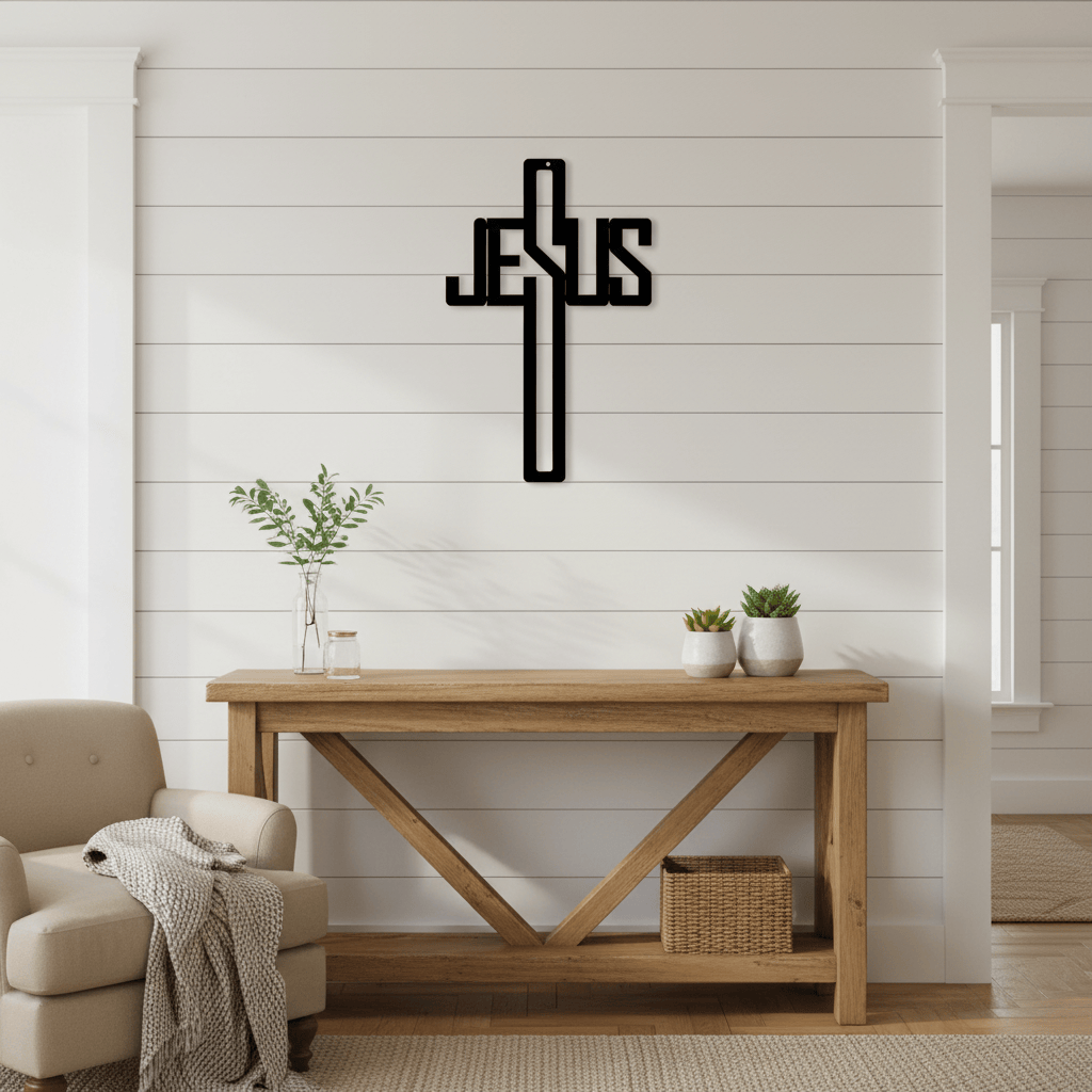 Rusty Rooster Fabrication & Design Jesus Cross ( E43 )