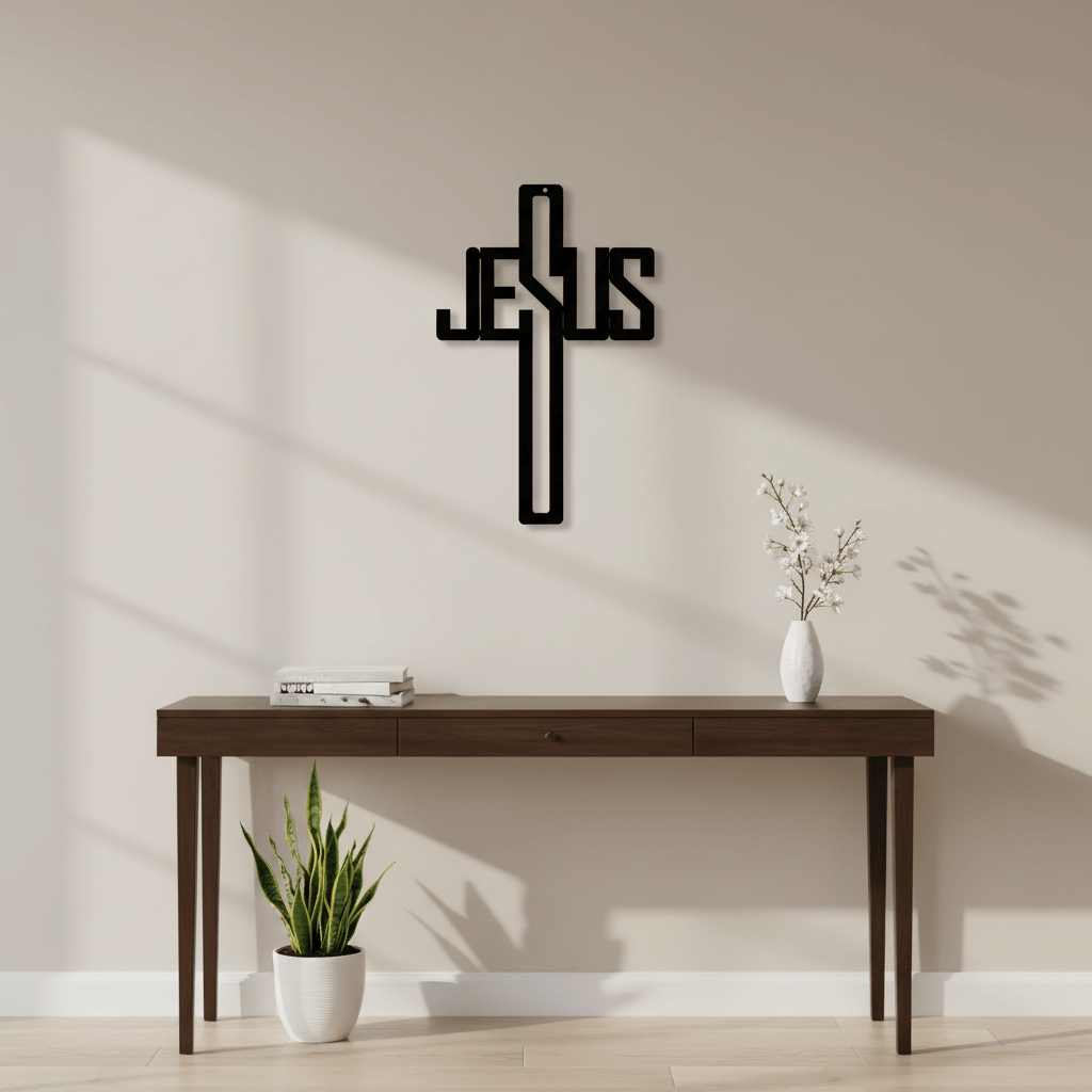 Rusty Rooster Fabrication & Design Jesus Cross ( E43 )