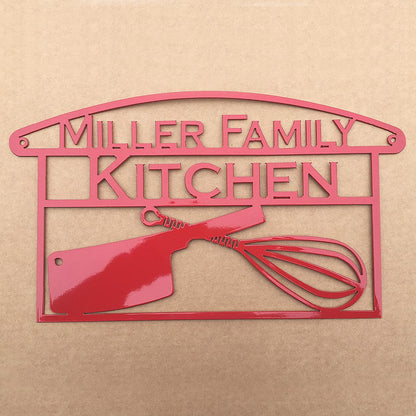 Rusty Rooster Fabrication & Design Kitchen utensil sign with custom text (N14)