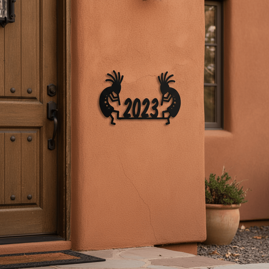 Rusty Rooster Fabrication & Design Kokopelli Address Sign (K25)