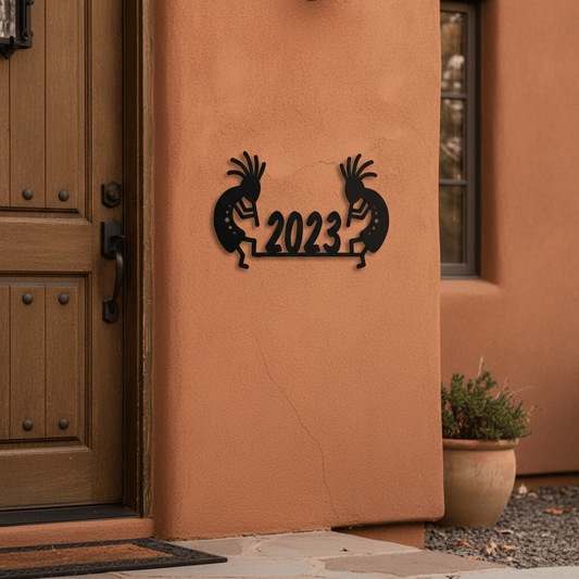 Rusty Rooster Fabrication & Design Kokopelli Address Sign (K25)