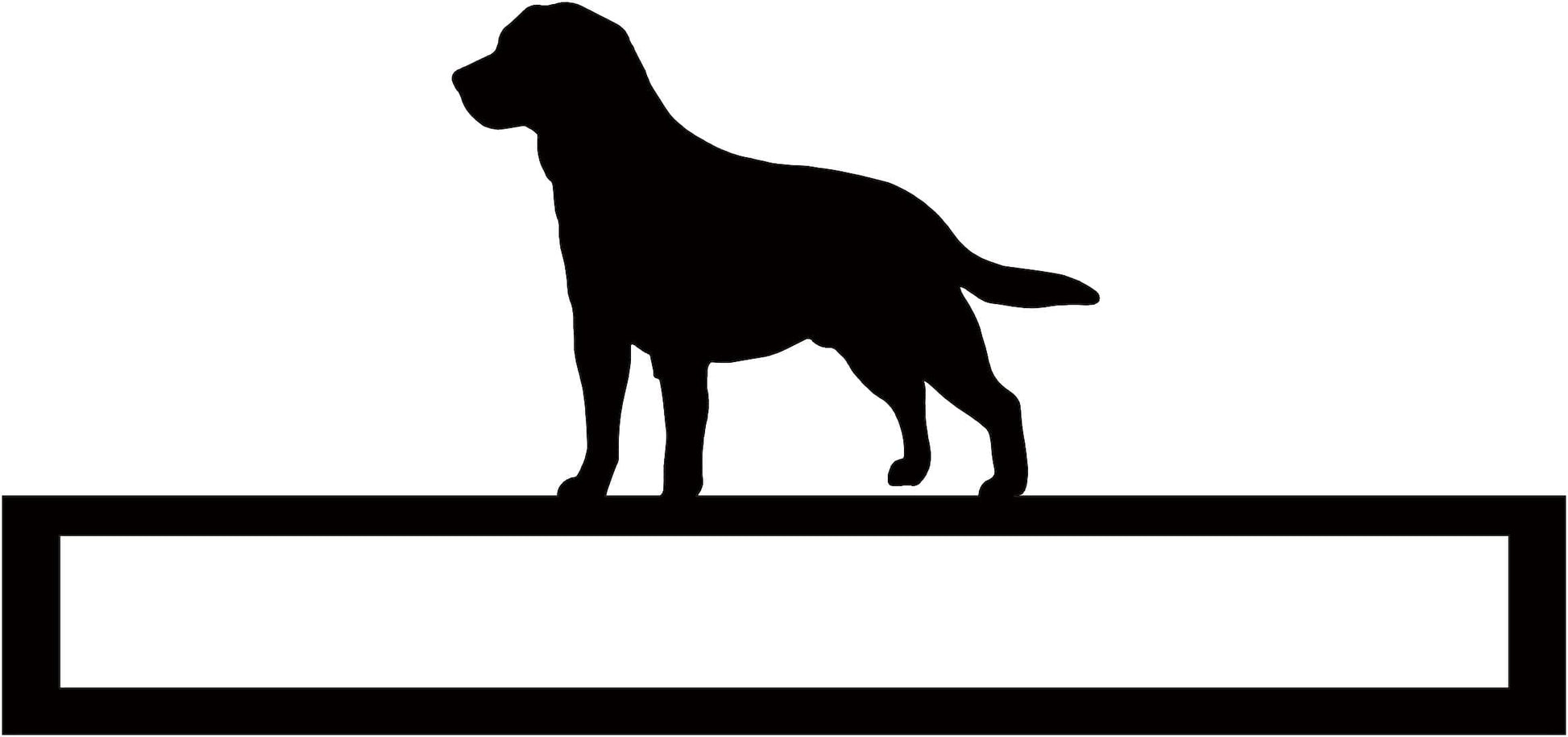 Rusty Rooster Fabrication & Design Labrador Retriever Metal Garden Stake with Personalized Text (X28)