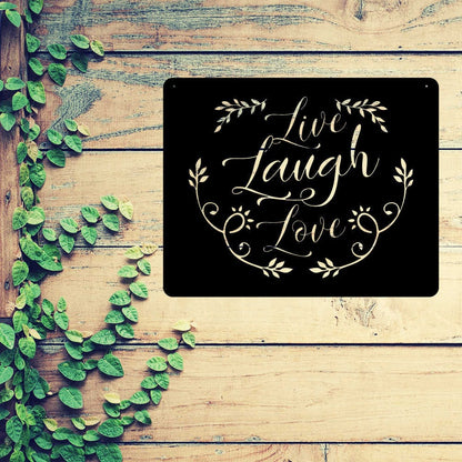 Rusty Rooster Fabrication & Design Live Laugh Love Metal Wall Art ( E44 )