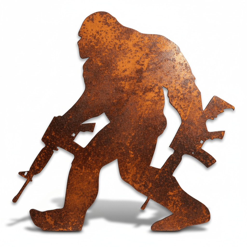 Rusty Rooster Fabrication & Design Magnets Bigfoot Magnet with two AK (Pkg of 4) (B19)