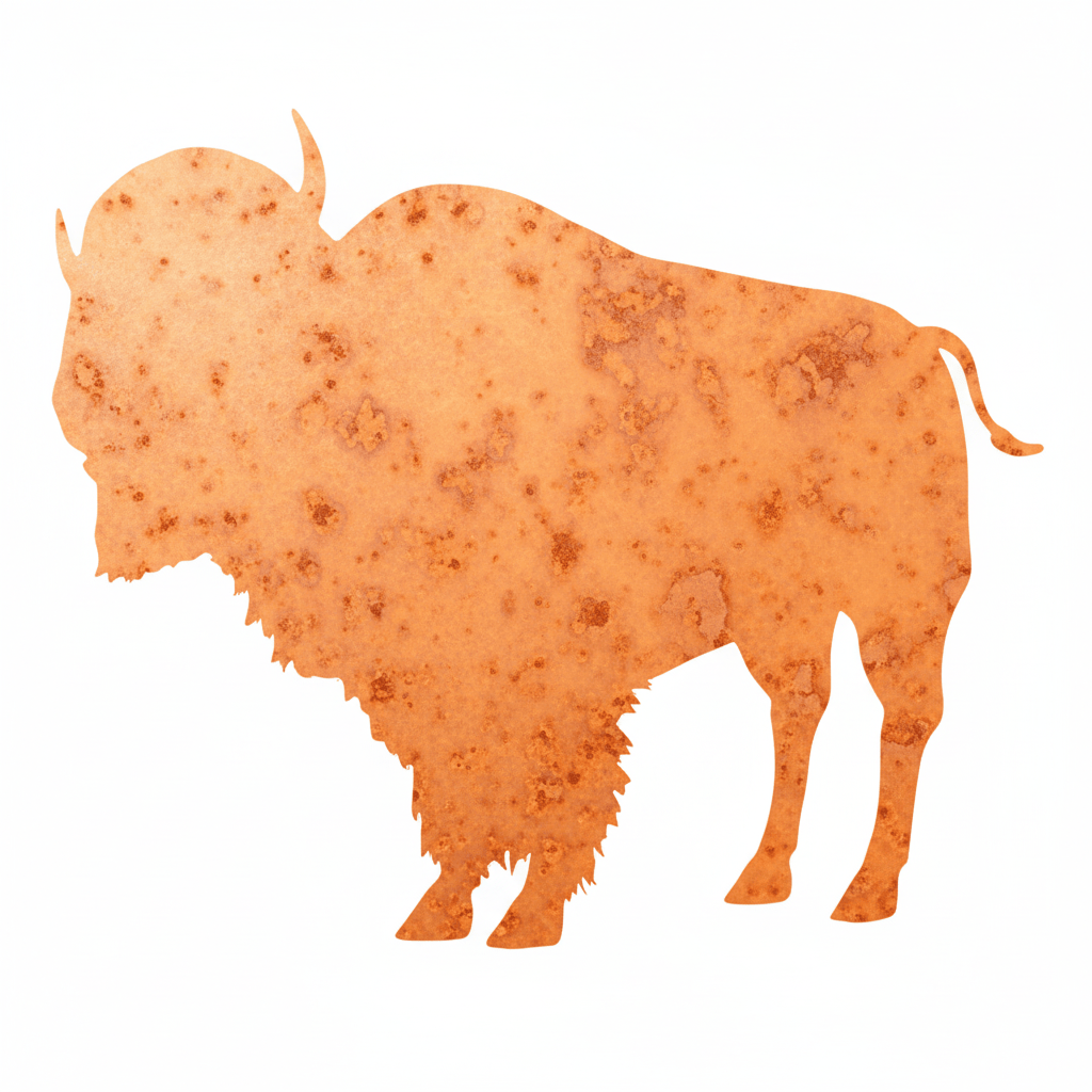 Rusty Rooster Fabrication & Design Magnets Buffalo Magnets (Pkg of 3) (B7)
