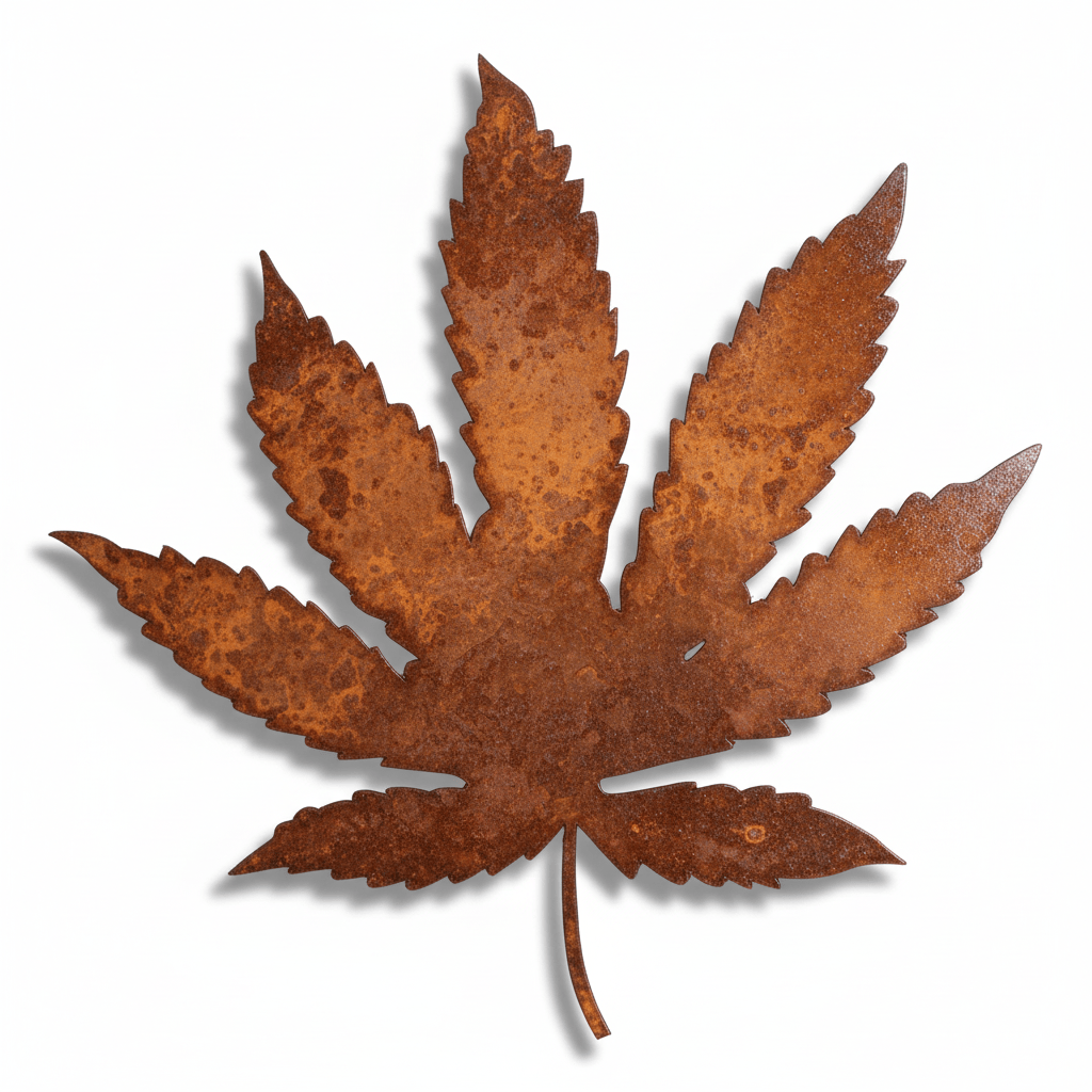 Rusty Rooster Fabrication & Design Magnets Marijuana Leaf Magnets (Pkg of 3) (B17)