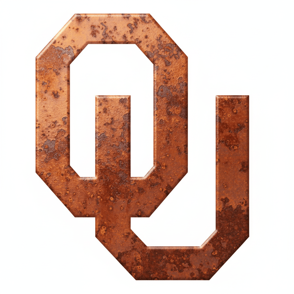 Rusty Rooster Fabrication & Design Magnets OU Magnets Lg (Pkg of 3) (B10)