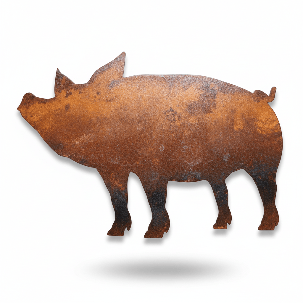 Rusty Rooster Fabrication & Design Magnets Pig Magnets (Pkg of 3) (B11)
