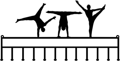 Rusty Rooster Fabrication & Design Male Gymnastic Metal Rack Custom Text (F16)