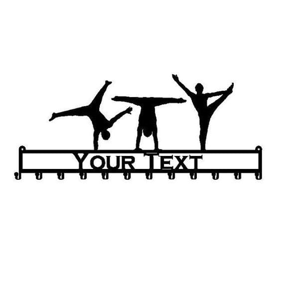 Rusty Rooster Fabrication & Design Male Gymnastic Metal Rack Custom Text (F16)