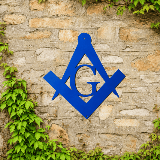 Rusty Rooster Fabrication & Design Masonic Symbol Metal Wall Sign (J5)
