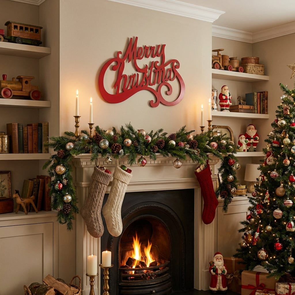 Rusty Rooster Fabrication & Design Merry Christmas Metal Wall Art (D42)