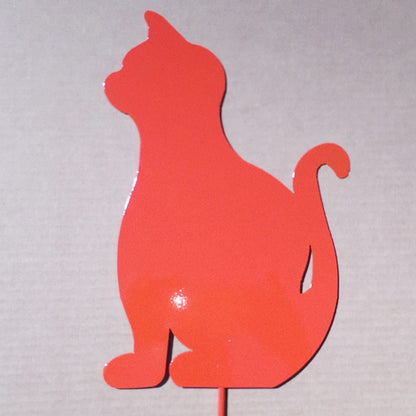 Rusty Rooster Fabrication & Design Metal Garden Stake Cat (A7)