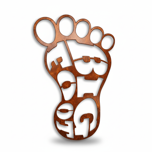 Rusty Rooster Fabrication & Design metal Sign Bigfoot (pkg of 4) ( A29 )