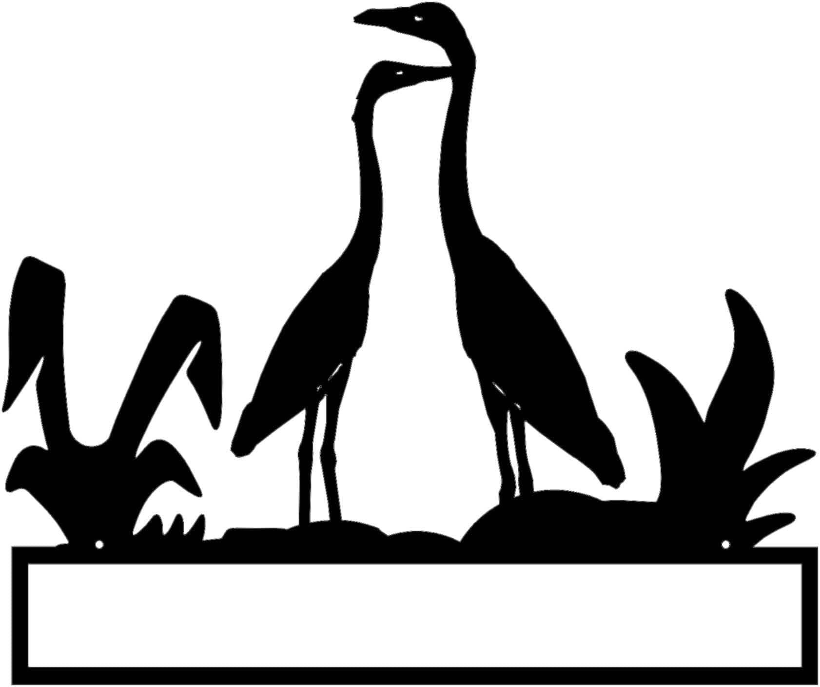 Rusty Rooster Fabrication & Design metal Sign Blue Heron Metal Wall Art – Rustic Nature-Inspired Home Decor (X1)