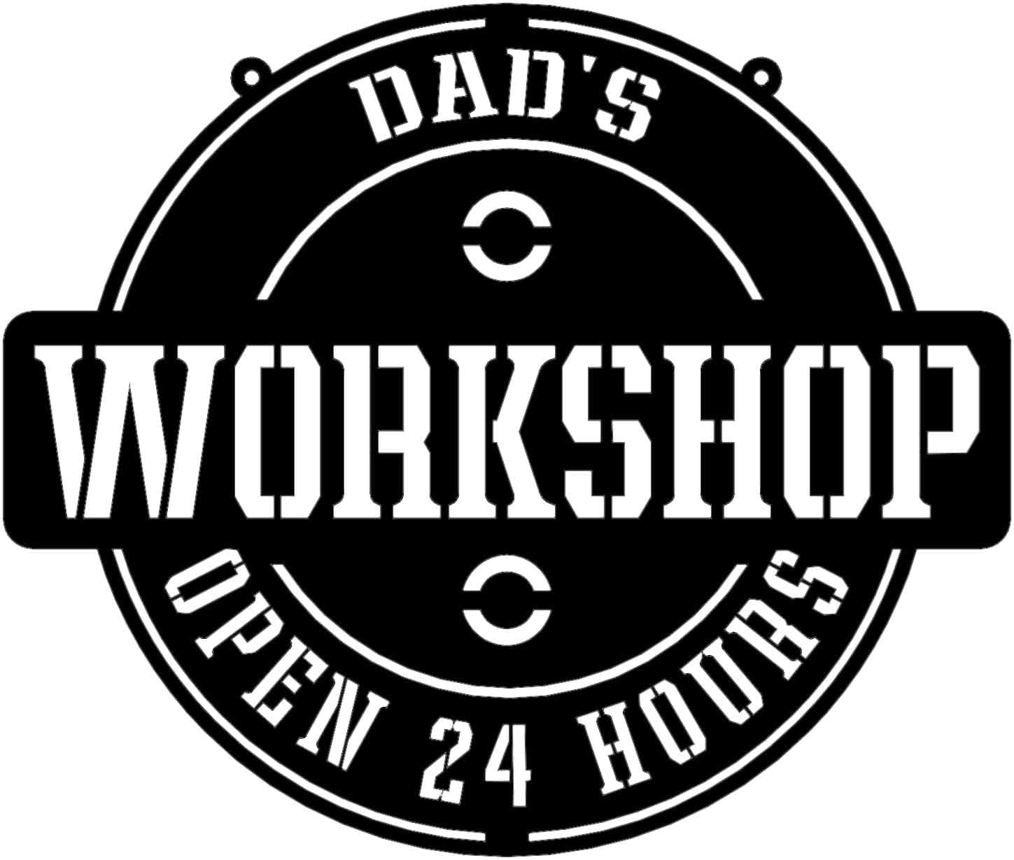 Rusty Rooster Fabrication & Design metal Sign Dads workshop (C62)