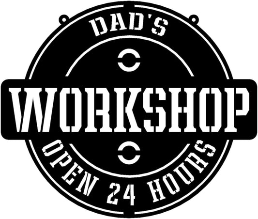 Rusty Rooster Fabrication & Design metal Sign Dads workshop (C62)