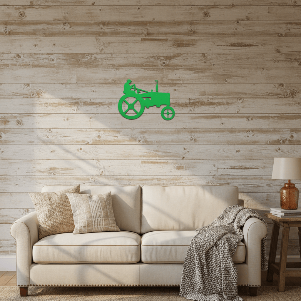 metal Sign Farmer on Tractor Metal Wall Art | Steel Farm Sign 15.5" x 10.5"