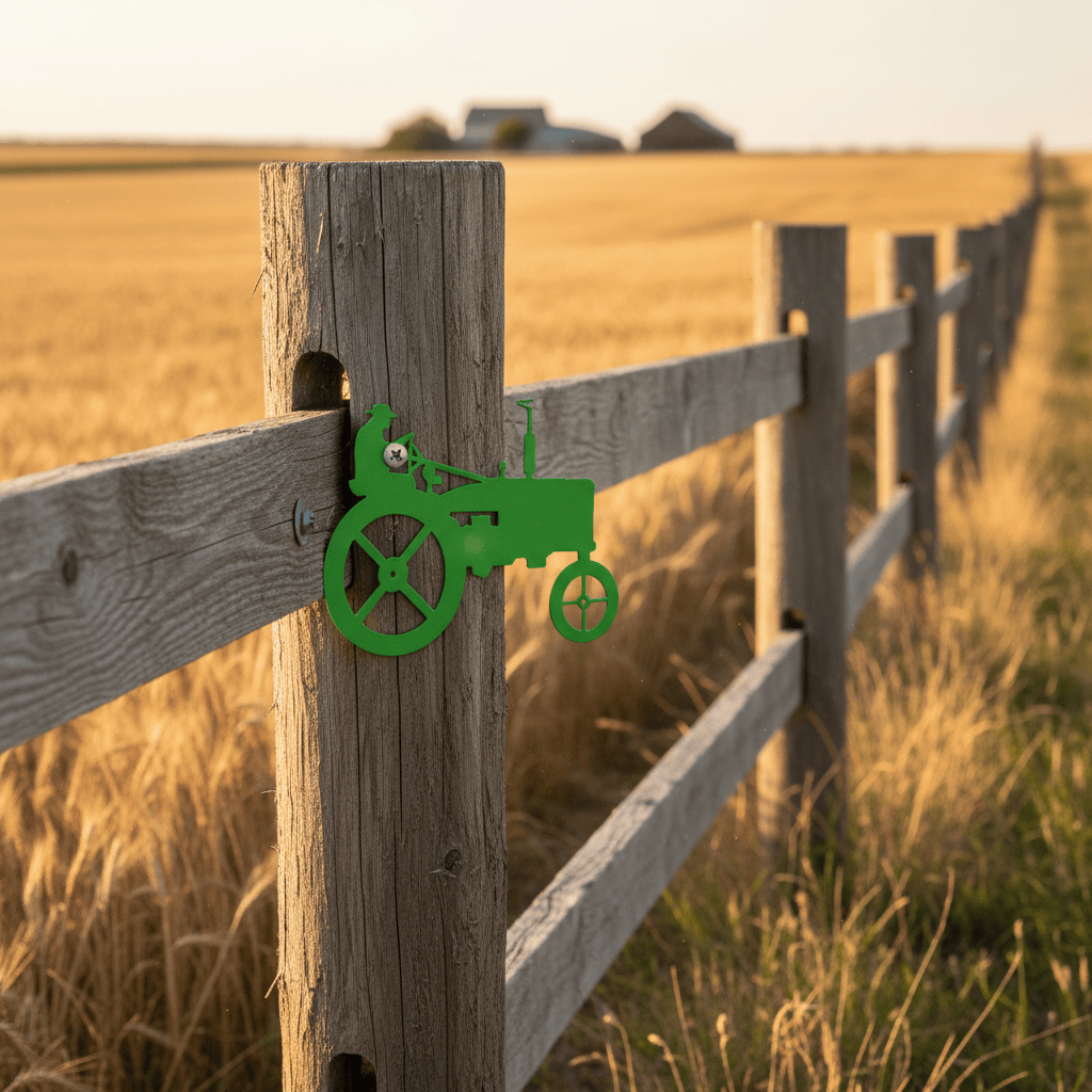 metal Sign Farmer on Tractor Metal Wall Art | Steel Farm Sign 15.5" x 10.5"