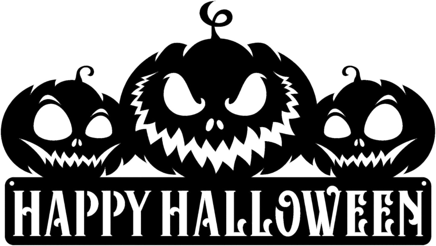 Rusty Rooster Fabrication & Design metal Sign Happy Halloween metal wal art (C72)