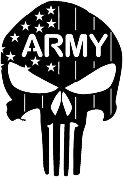 Rusty Rooster Fabrication & Design metal Sign 🇺🇸 Metal Punisher Skull – Red, White & Blue Powder-Coated Tribute (B73)