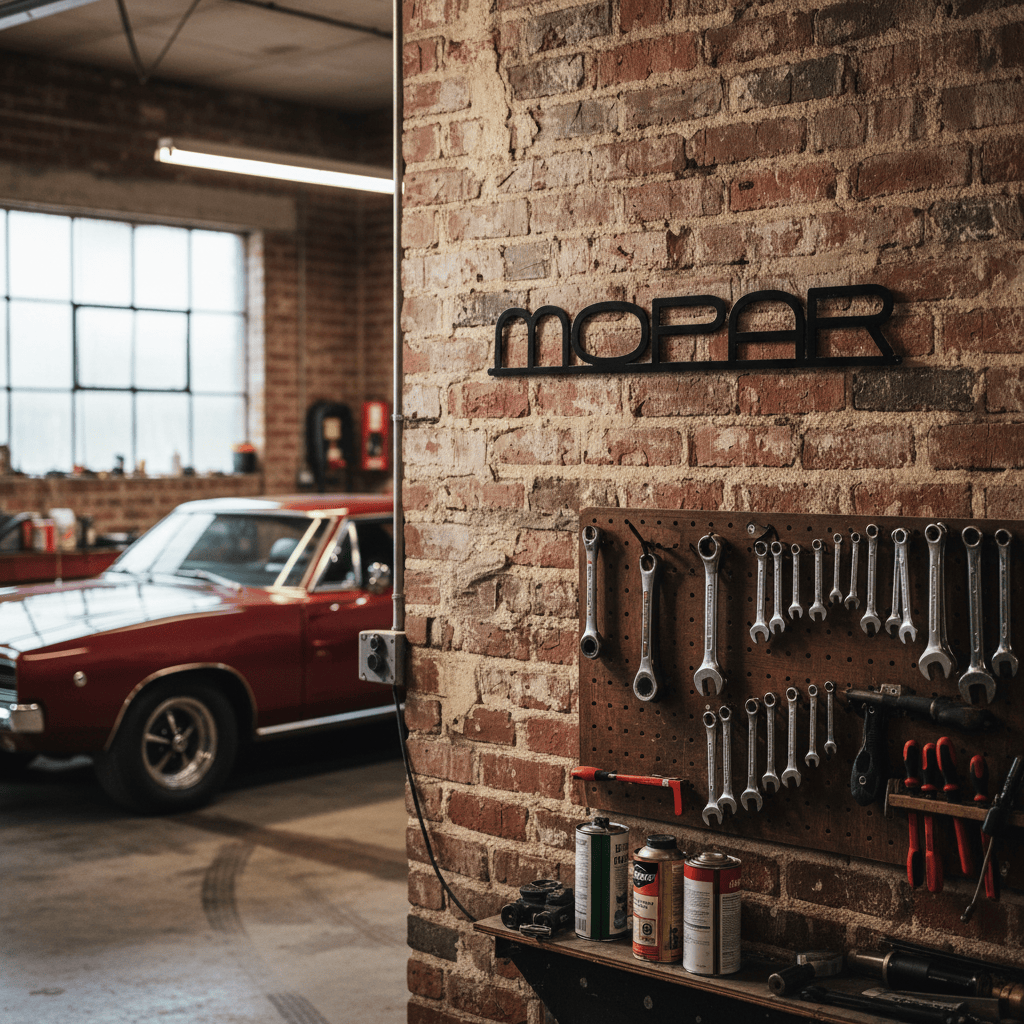 metal Sign Mopar Metal Sign | Garage & Man Cave Steel Wall Art 45" Wide (v9)