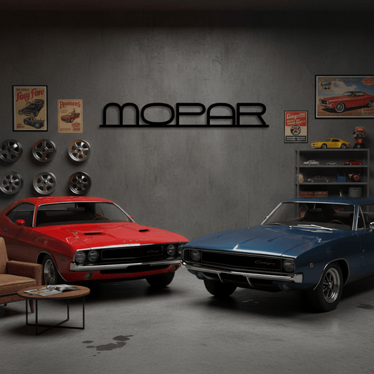 metal Sign Mopar Metal Sign | Garage & Man Cave Steel Wall Art 45" Wide (v9)