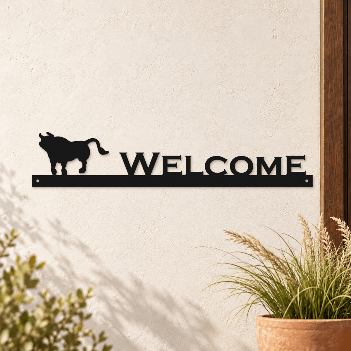 Rusty Rooster Fabrication & Design Metal Sign Personalized Animal Metal Name Sign (D96)