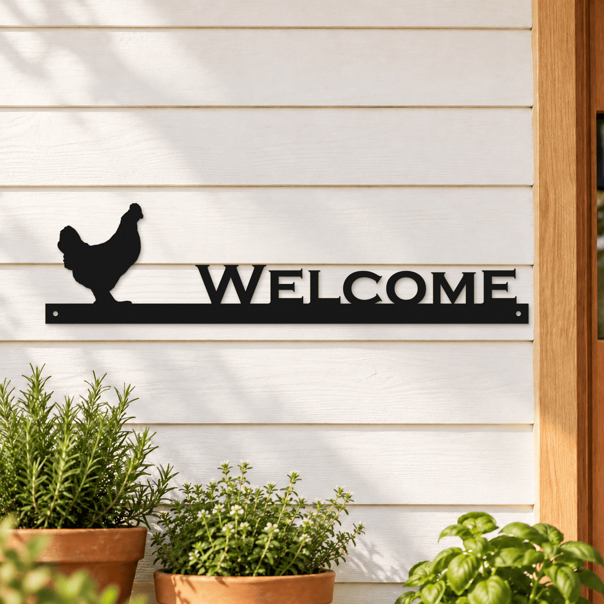 Rusty Rooster Fabrication & Design Metal Sign Personalized Animal Metal Name Sign (D96)