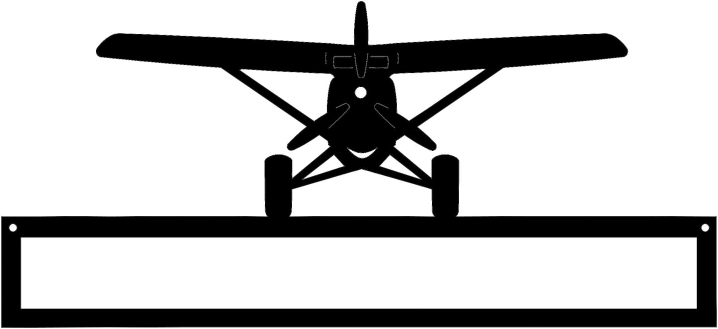 Rusty Rooster Fabrication & Design metal Sign Personalized Aviation Sign with Airplane - Custom Metal Wall Art for Hangar, Man Cave & Home - Pilot Gift Decor (H21)