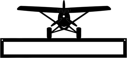 Rusty Rooster Fabrication & Design metal Sign Personalized Aviation Sign with Airplane - Custom Metal Wall Art for Hangar, Man Cave & Home - Pilot Gift Decor (H21)