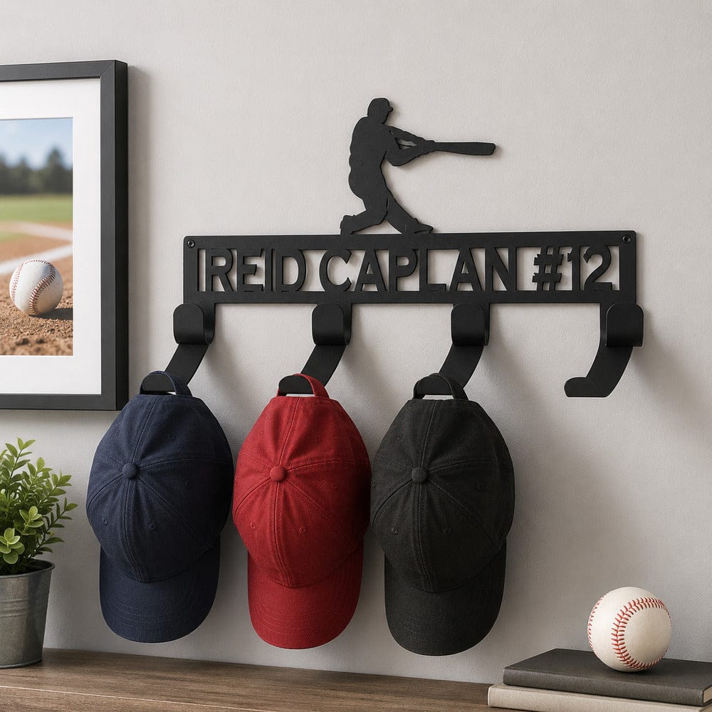 Rusty Rooster Fabrication & Design metal Sign Personalized Baseball Player Metal Sign – Custom Name & Number (I17)