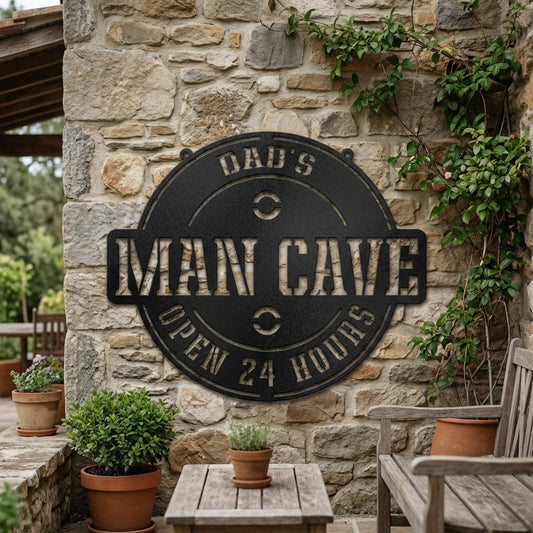 Rusty Rooster Fabrication & Design metal Sign Personalized Dad's Man Cave Sign - Rusty Rooster Metal (C61)