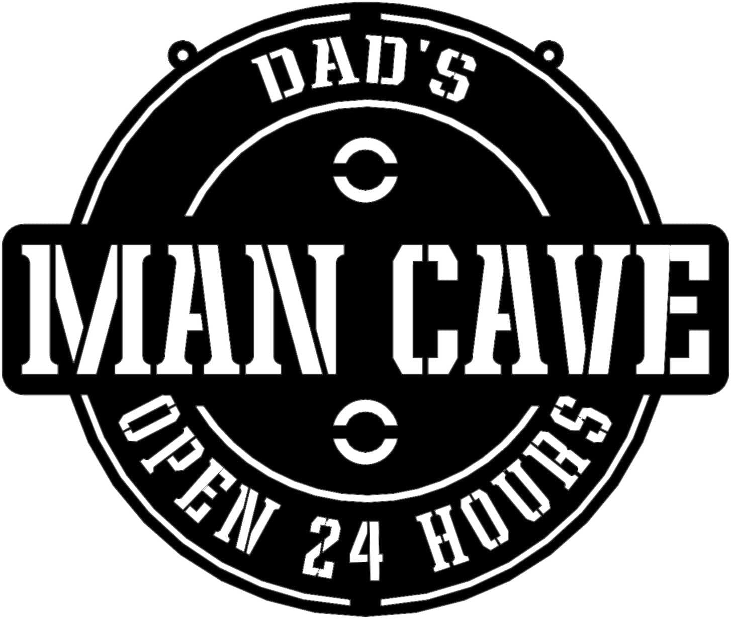Cave Sign Personalized Dad's Man Cave Sign - Rusty Rooster Metal (C61)