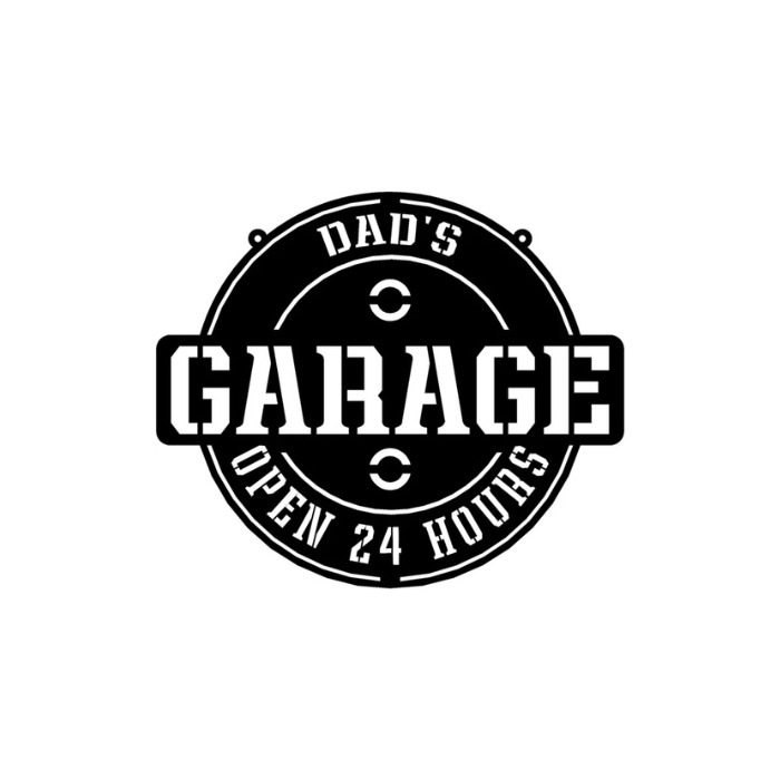 Dad's Garage Metal Wall Sign (C60) – Rusty Rooster Metal