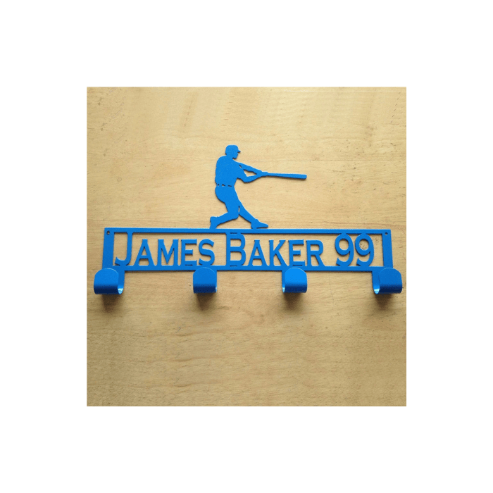 Rusty Rooster Fabrication & Design metal Sign Swinging Batter with Custom Text Field (I17)