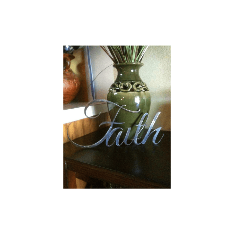 Rusty Rooster Fabrication & Design Metal Word Faith / Word of Inspiration