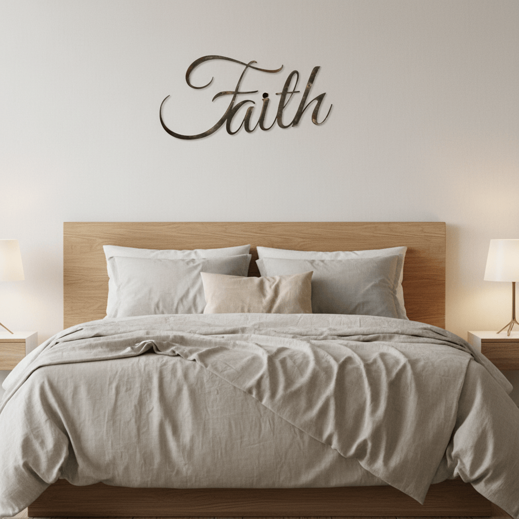 Rusty Rooster Fabrication & Design Metal Word Faith / Word of Inspiration