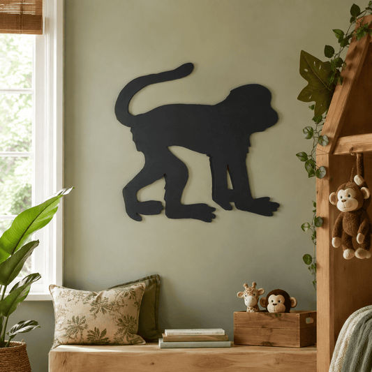Rusty Rooster Fabrication & Design Monkey Metal Wall Art (I4)