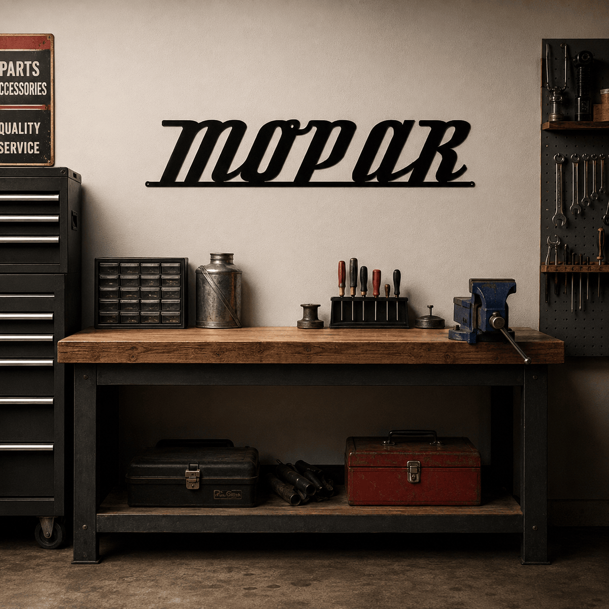 Rusty Rooster Fabrication & Design Mopar Automotive Metal Sign (V4)