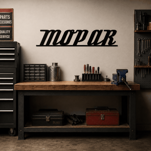 Rusty Rooster Fabrication & Design Mopar Automotive Metal Sign (V4)