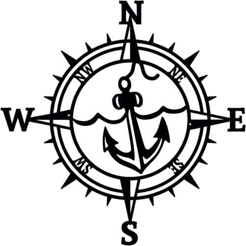 Rusty Rooster Fabrication & Design No Color Compass Anchor (O32)
