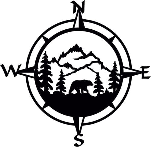 Rusty Rooster Fabrication & Design No Color Compass Bear (O35)