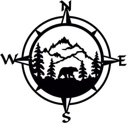 Rusty Rooster Fabrication & Design No Color Compass Bear (O35)