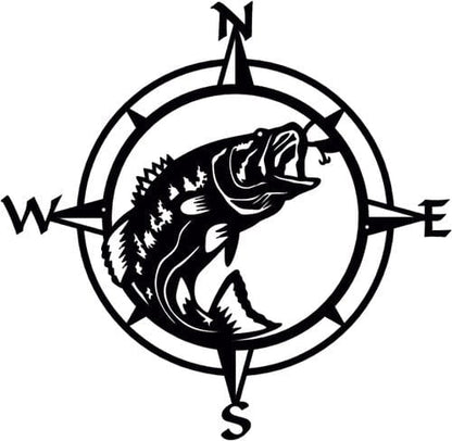 Rusty Rooster Fabrication & Design No Color Compass With Bass (F51)